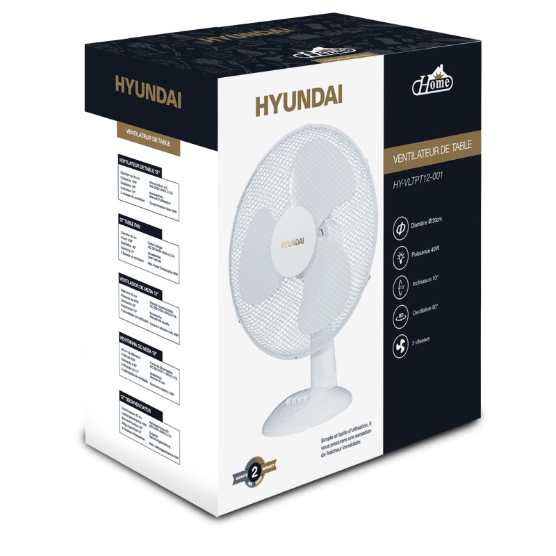 Ventilateur de table HYUNDAI HY-VLTPT12-001 12'' 40W