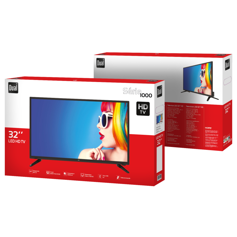 TV LED DUAL DL-32HD 32'' (80 cm) HD