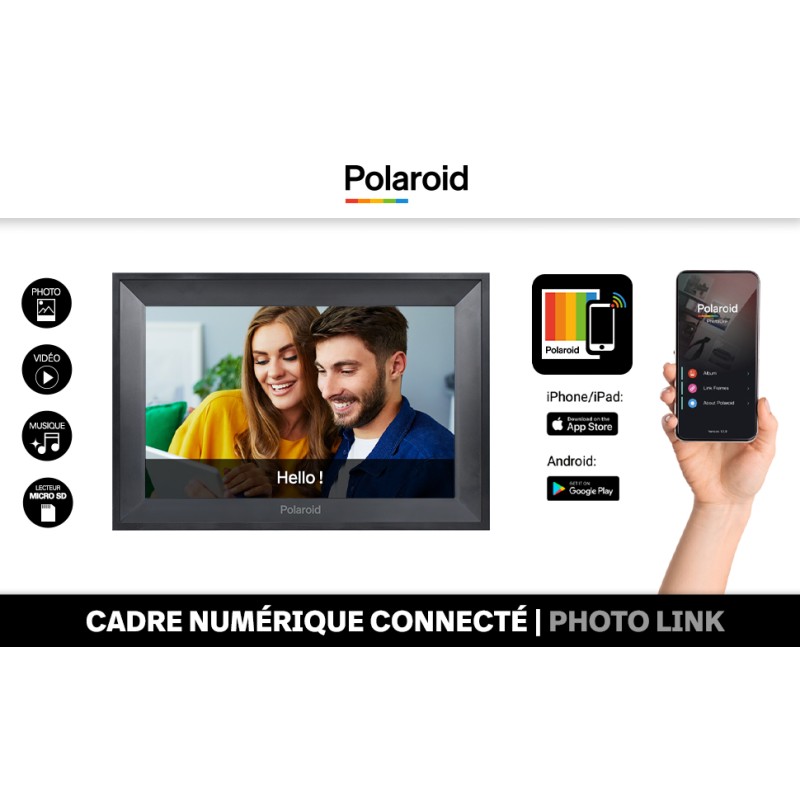 Cadre photo numérique connecté POLAROID NDP1016PR-001 10.1