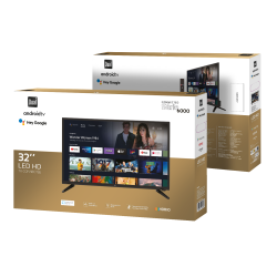 ANDROID TV LED - 32" (80cm) - HD - WiFi - Bluetooth 5.0 - Netflix - YouTube - 3x HDMI - 2x USB