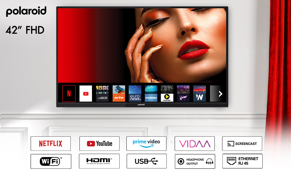 Smart TV LED POLAROID TVS42FHDPR001 42'' (105cm) Full HD